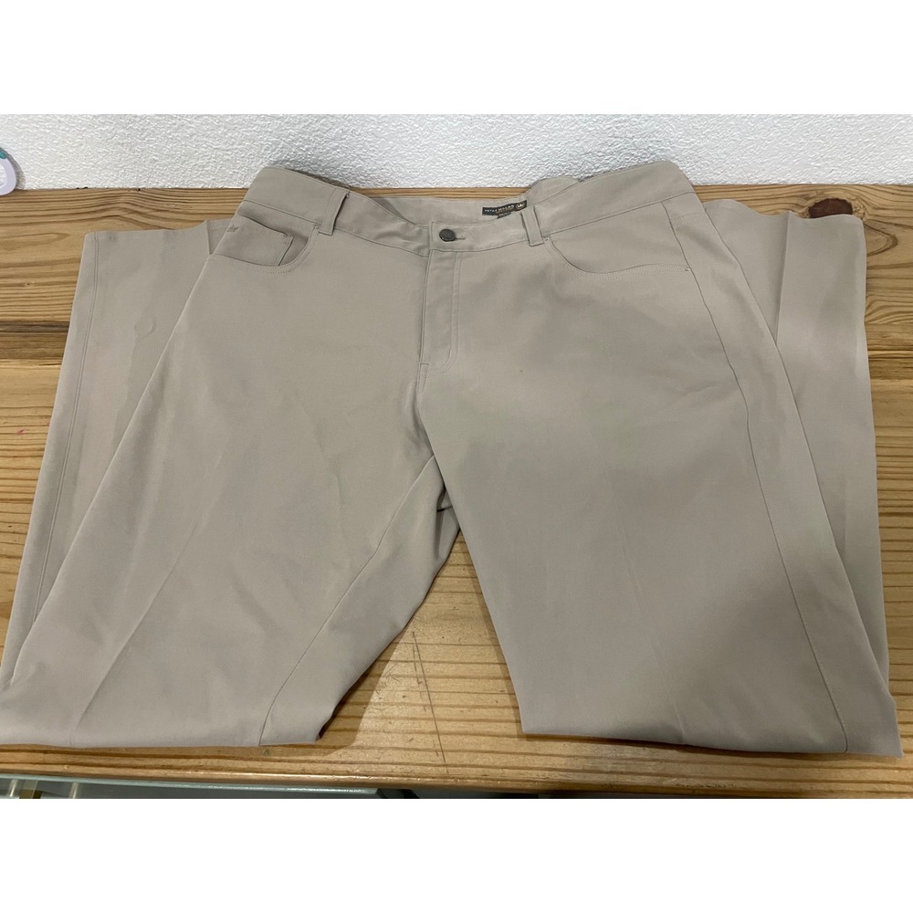 Peter Millar eb66 "Tan" Pants Performance Five Pocket Golf Mens Size 38x34